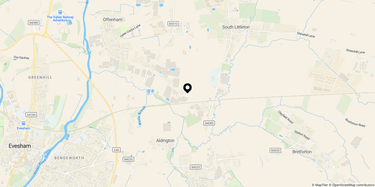 Approximate location of High Cross Farm, Station Road, Offenham, WR11 8LW