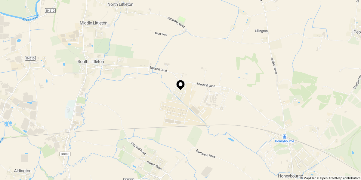 Approximate location of Meadow Road, South Littleton, WR11 8YE