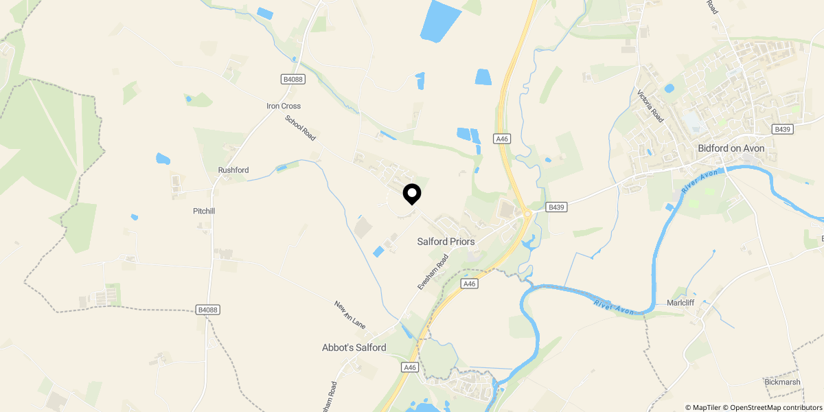 Approximate location of School Avenue, Salford Priors, Evesham, WR11 8XB